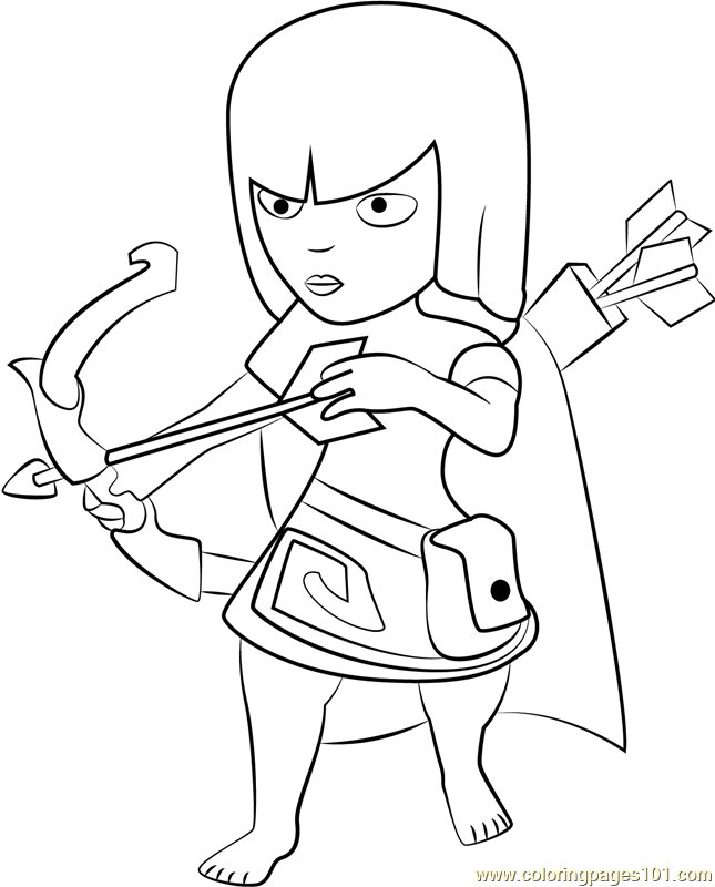645x800 Archer Coloring Page