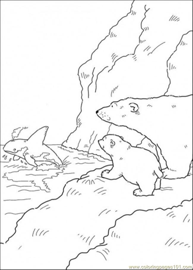 650x912 Polar Bear Says Thank You To The Whale Coloring Page