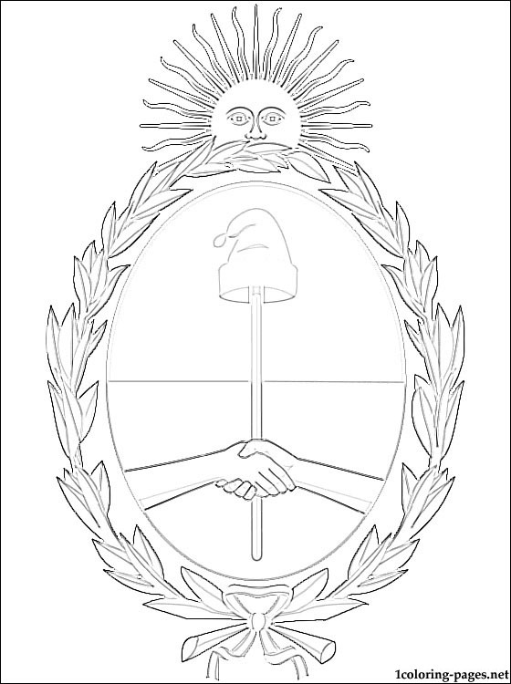 560x750 Argentina's Coat Of Arms Coloring Page Coloring Pages