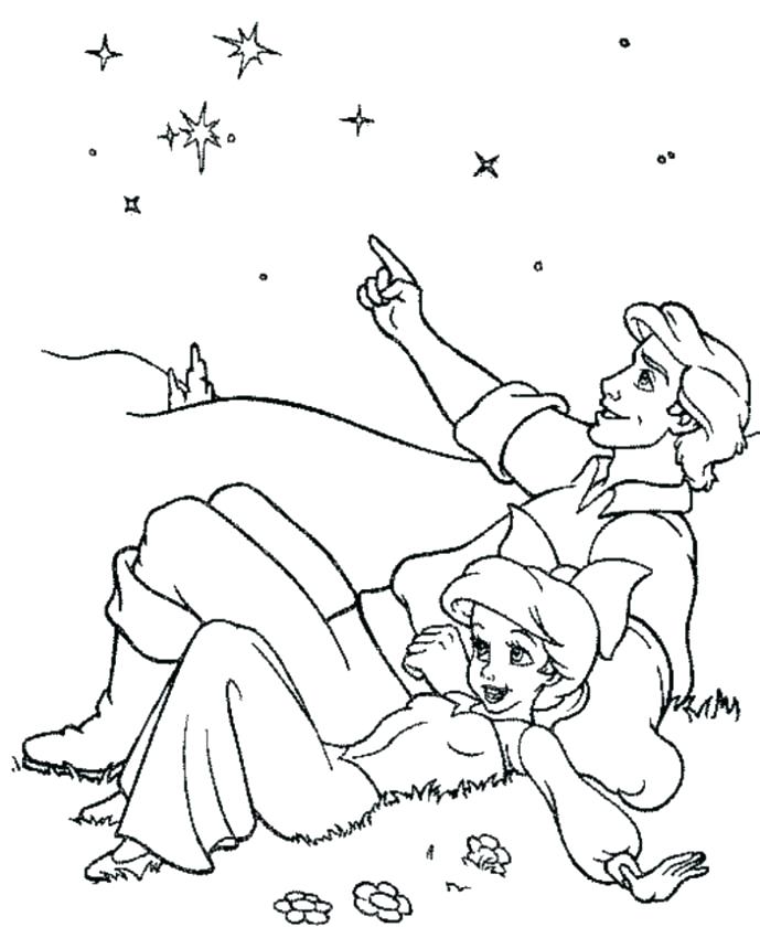 689x850 Coloring Ariel And Eric Coloring Pages Coloring And Coloring Pages