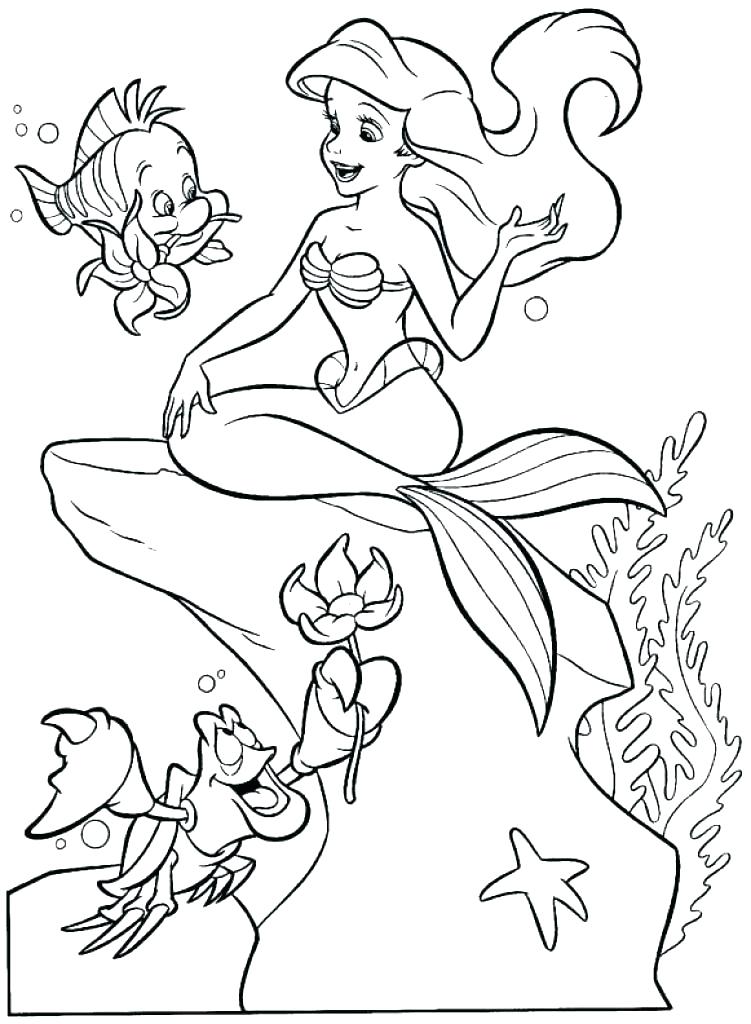 751x1024 Ariel Mermaid Coloring Page The Little Mermaid Coloring Pages