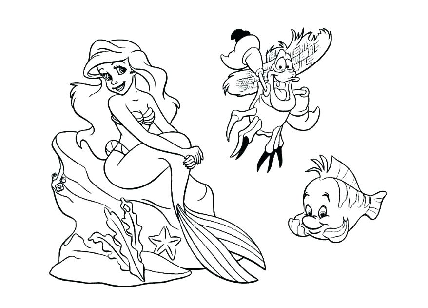 878x631 Cartoon Archives A Page 6 Of A Coloring Pages Kids Little Mermaid