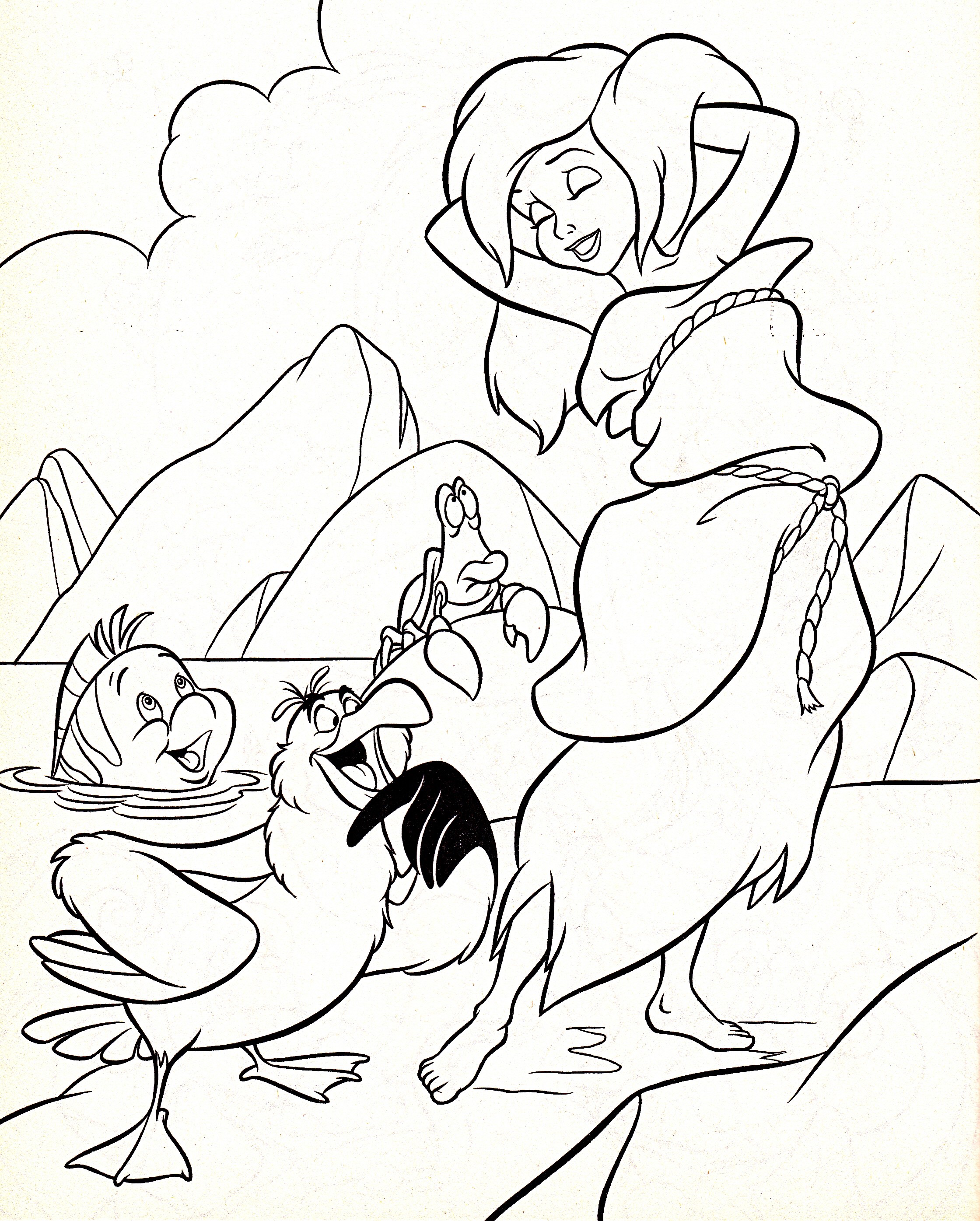 2240x2791 The Little Mermaid Coloring Pages Scuttle Fresh Walt Disney