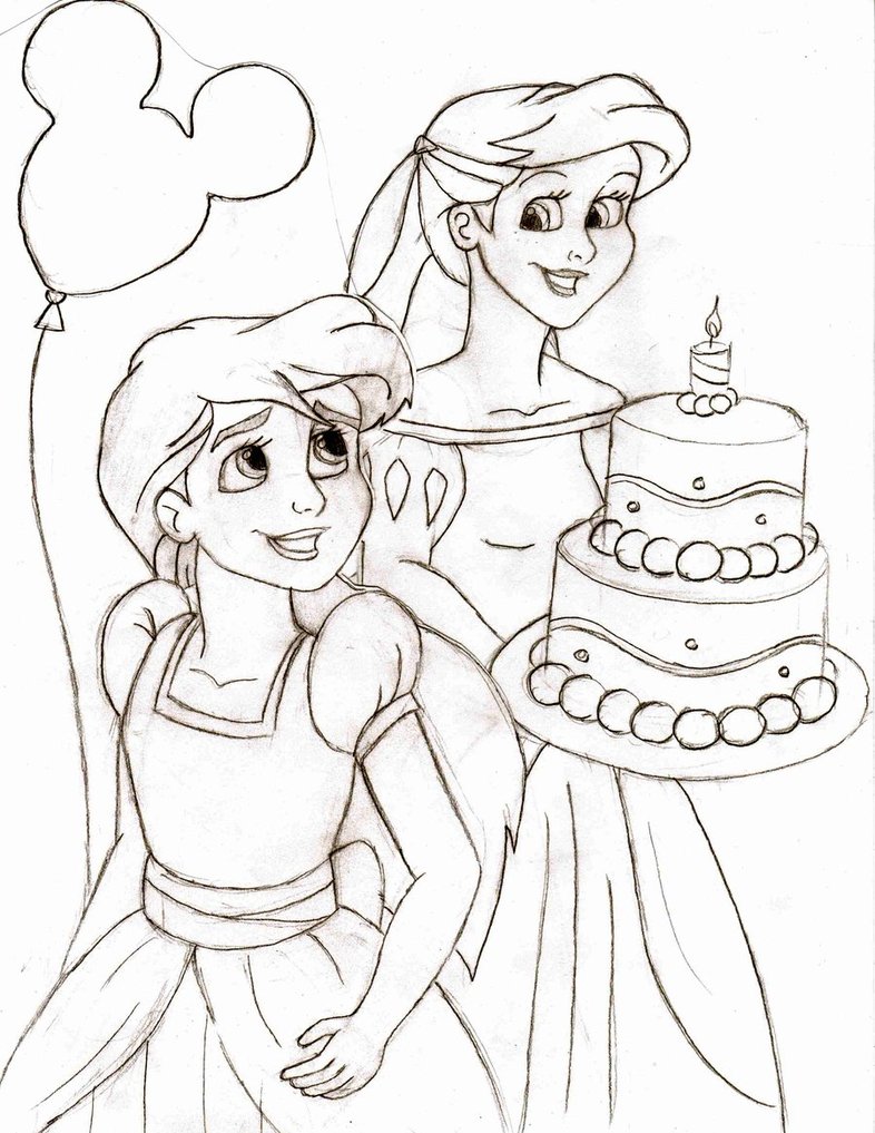 786x1017 Ariels Daughter Melody Coloring Pages