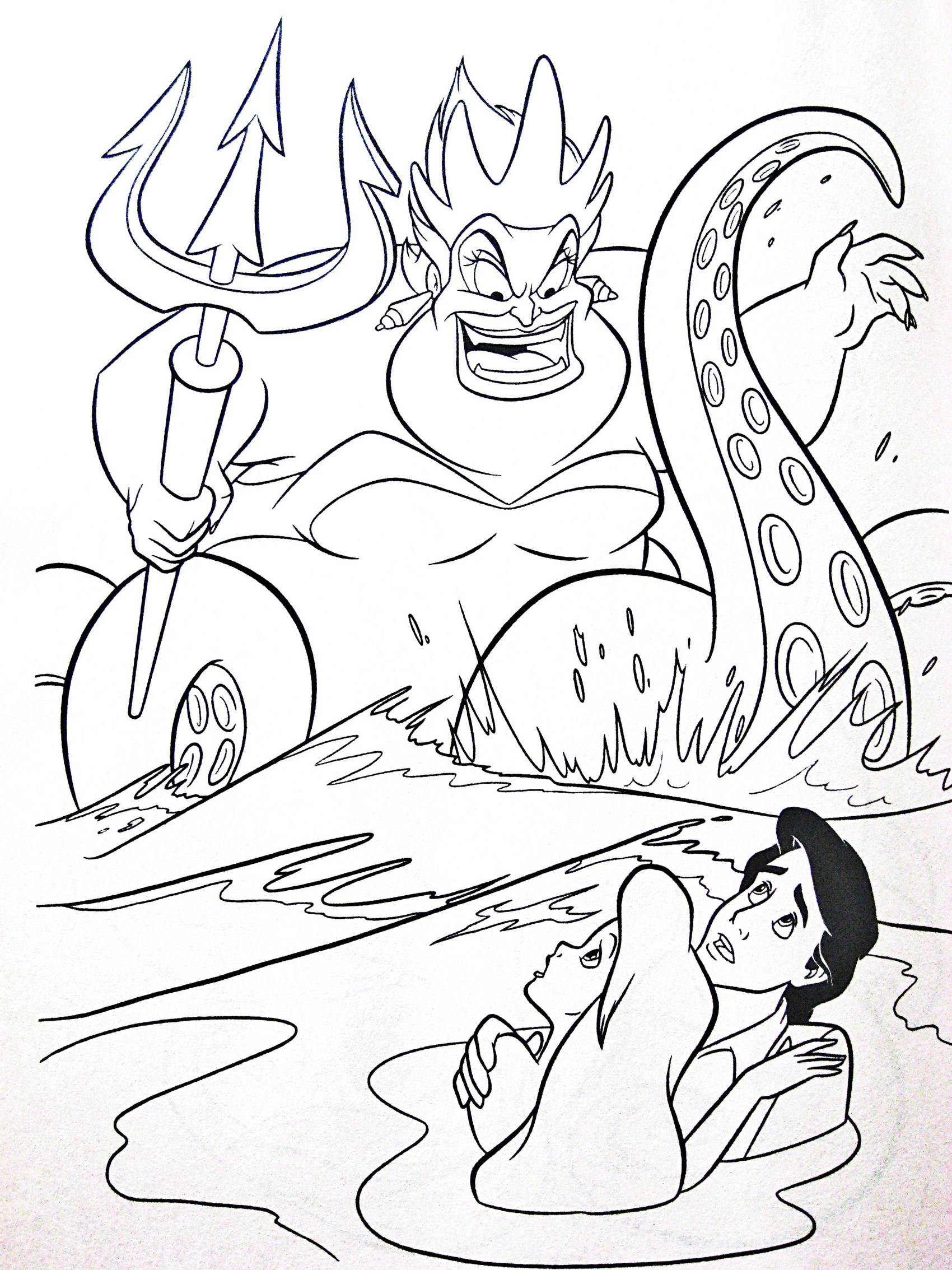 1700x2267 Ariel And Ursula Disney Coloring Page Jasmyns Stuff