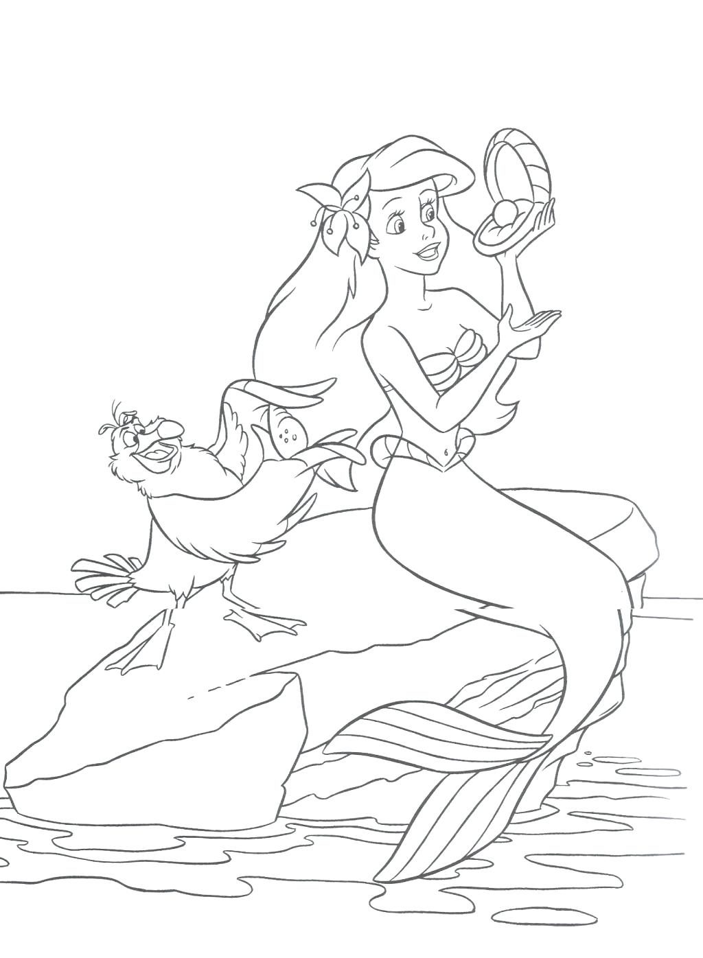 1024x1396 Coloring Page ~ Ursula Coloring Pages Little Mermaid Ariel Ursula