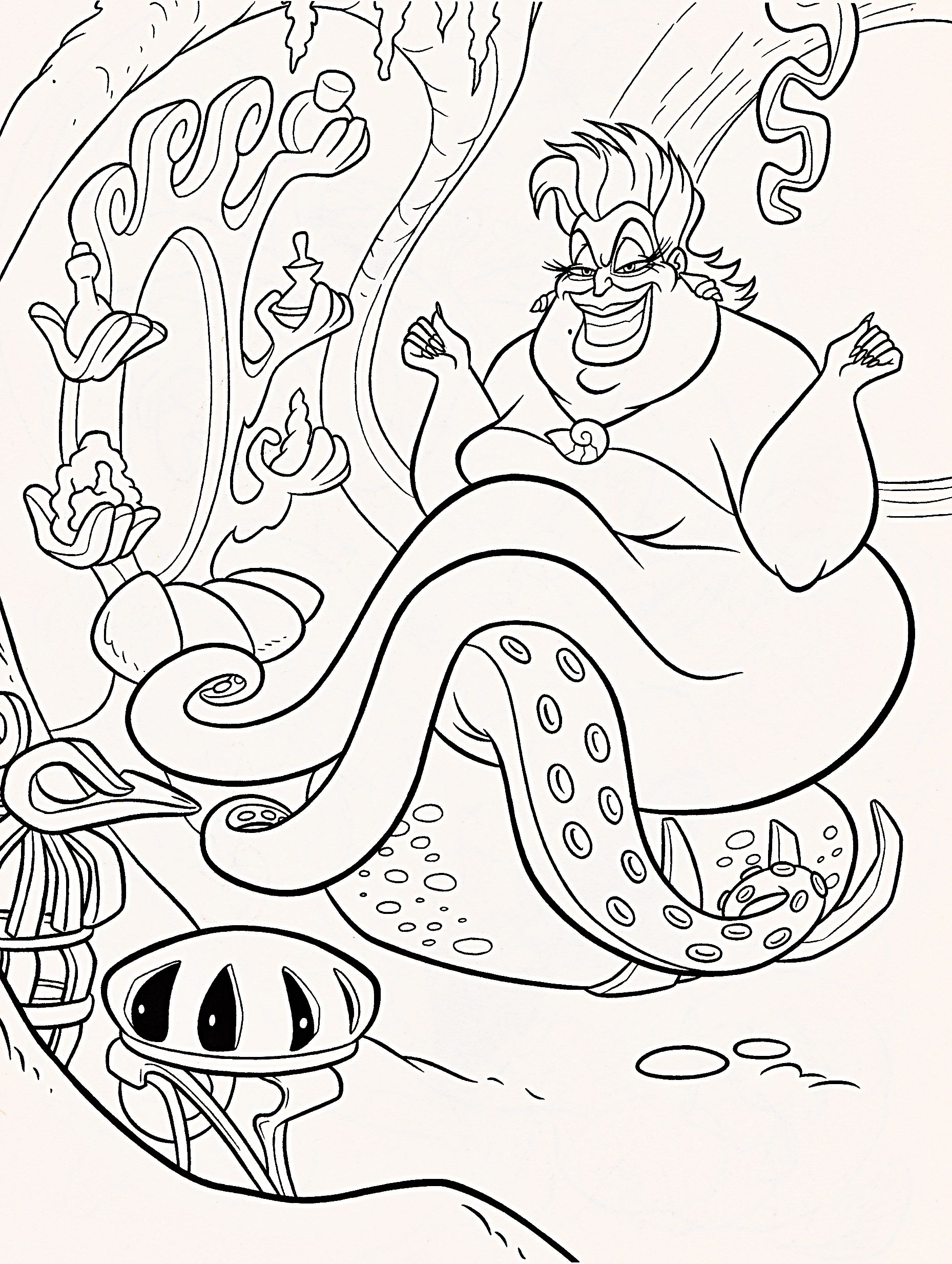 1858x2466 Ursula Coloring Pages 05 Coloring Colorear, La