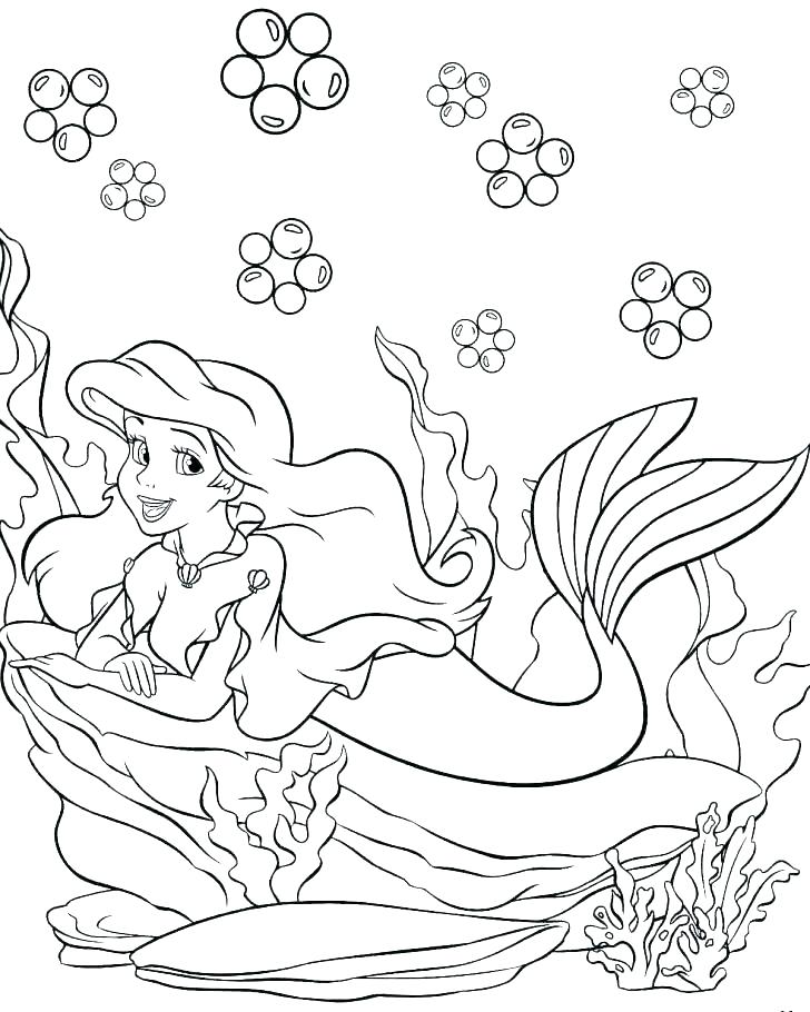 728x910 Ariel Princess Coloring Pages