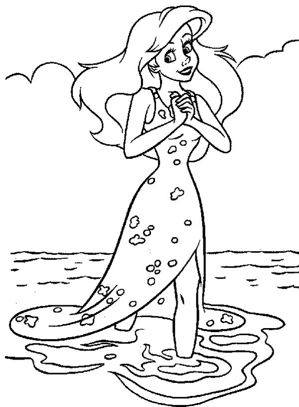 600x815 Disney Coloring Pages Disney Princess Ariel Coloring Pages