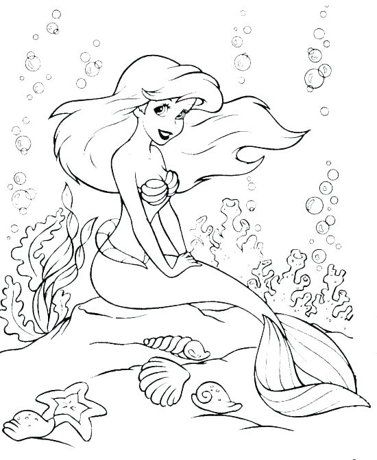 550x670 Printable Disney Princess Ariel Coloring Pages Printable