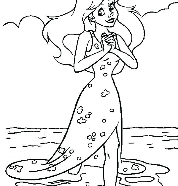 600x630 Ariel Coloring Pages Online Princess Coloring Pages To Print