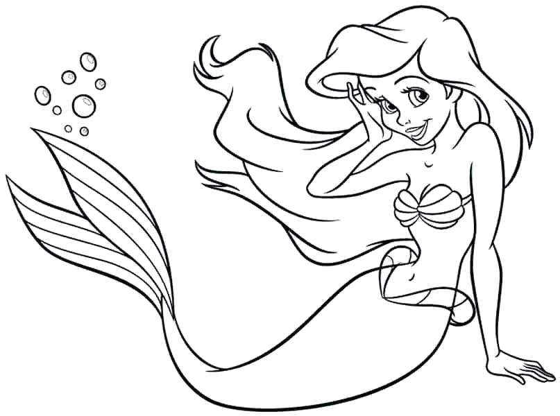 807x600 Princess Mermaid Coloring Pages Sad Fish Printable Underworld Fish