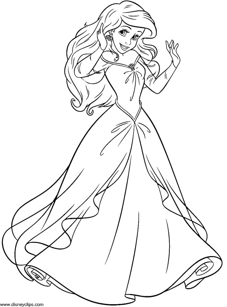 Ariel Coloring Pages To Print
