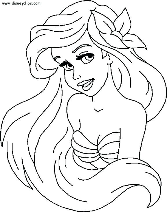577x730 Princess Ariel Printable Coloring Pages Printable To Tiny Draw