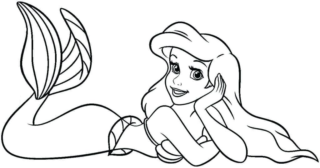 1024x540 Printable Ariel Coloring Pages Little Mermaid Coloring Pages