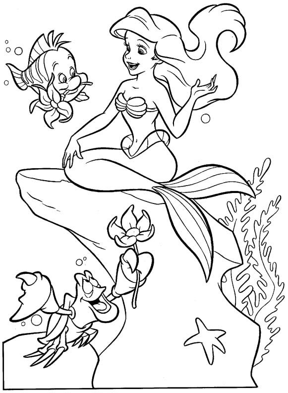 581x792 The Little Mermaid Coloring Page