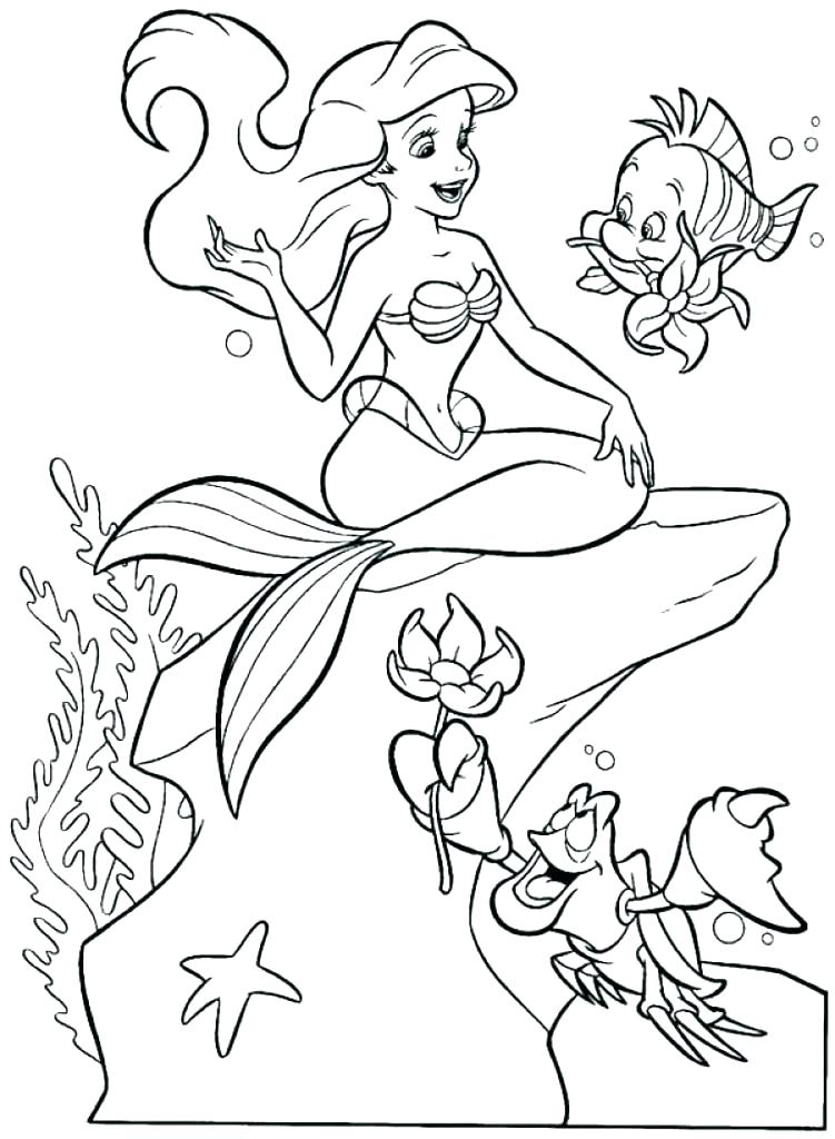 751x1024 Little Mermaid Coloring Pages Princess Little Mermaid Coloring