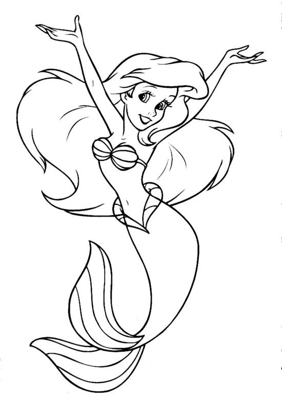 550x781 The Little Mermaid Coloring Page Cartoon Pages