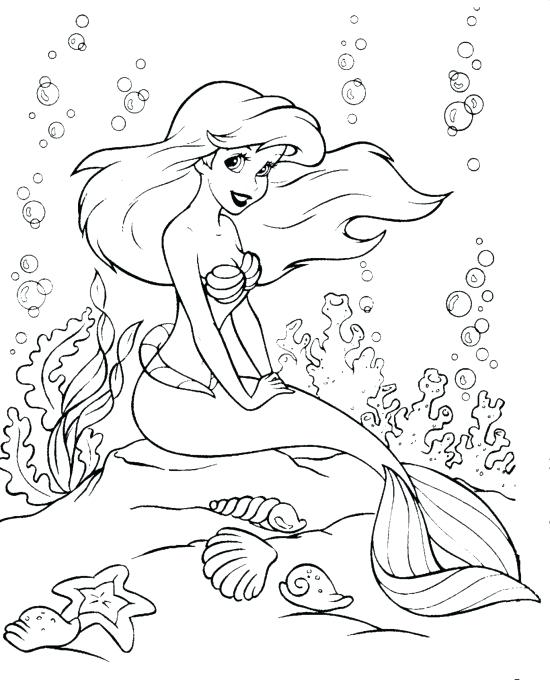 550x680 Ariel Printable Coloring Pages Leversetdujourinfo Princess Ariel