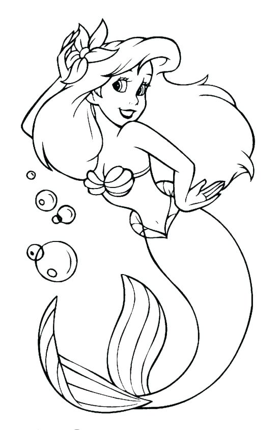 550x844 Ariel Mermaid Coloring Free Mermaid Princess Coloring Page Little