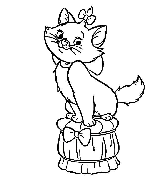 600x686 The Aristocats Marie Standing On Chair Coloring Pages Bulk Color