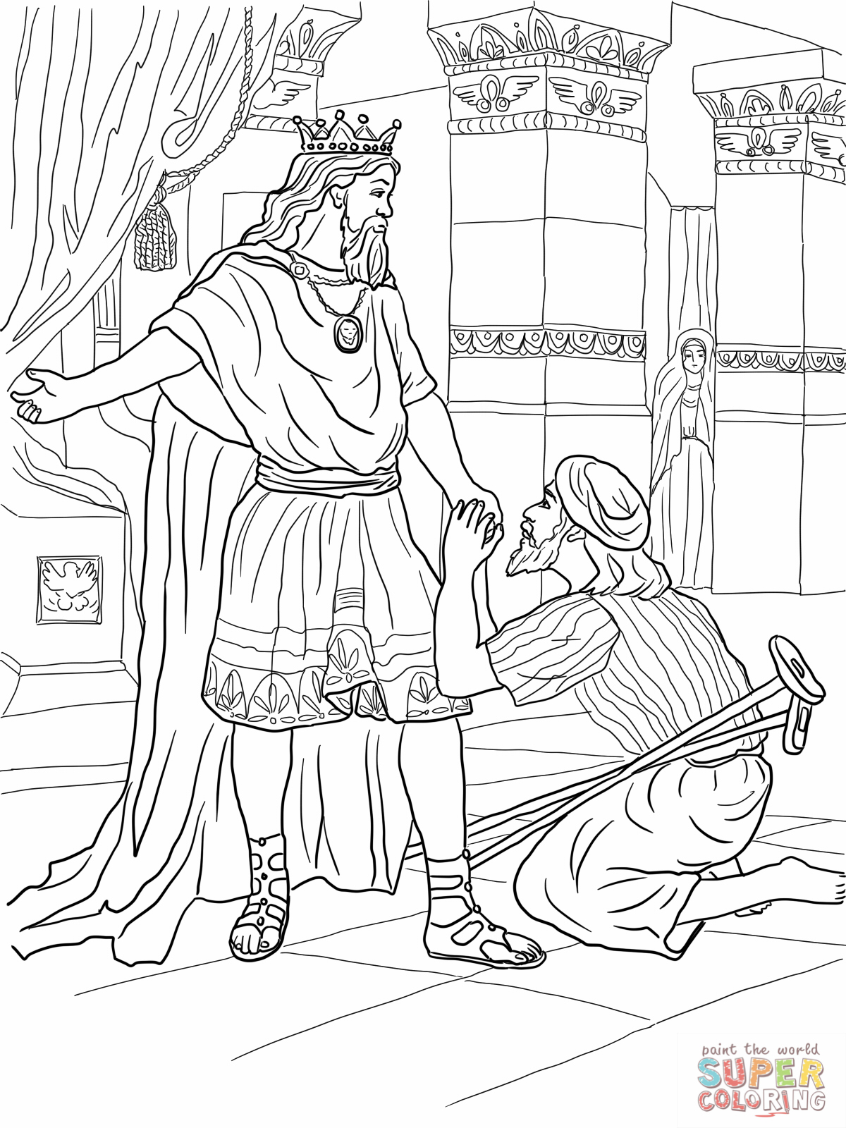 1200x1600 Amazing King David And Nathan Coloring Page Dancing Before The Ark