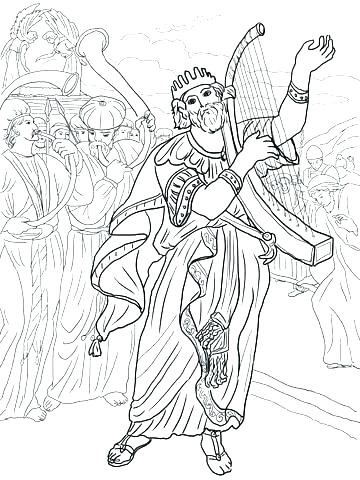 360x480 Ark Covenant Coloring Page King David And Ark