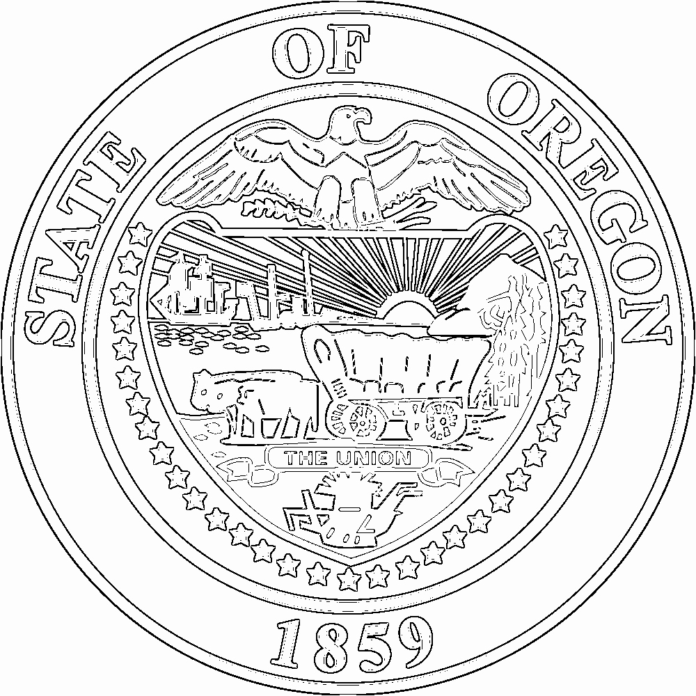 1000x1000 Oregon State Flag Coloring Page Photograph Arkansas Coloring Pages