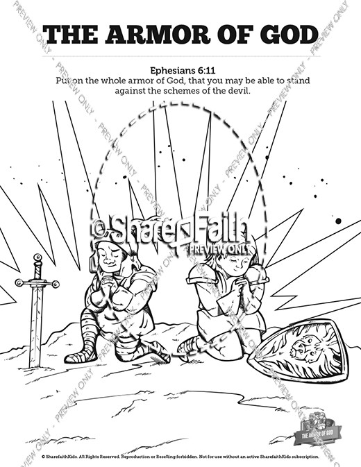 520x673 Ephesians 6 The Armor Of God Sunday School Coloring Pages Sunday
