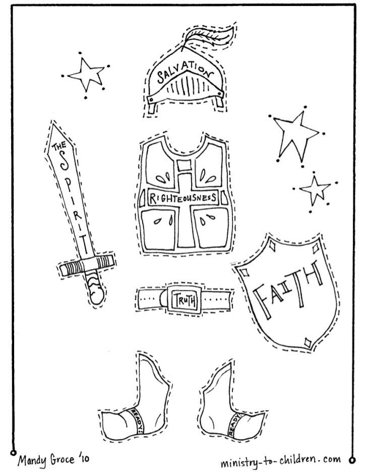 728x943 Full Armor Of God Coloring Sheet Kids Sermon Notesactivity