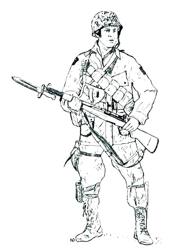 600x860 Army Soldier Colouring Pages Military Soldier Coloring Pages Free