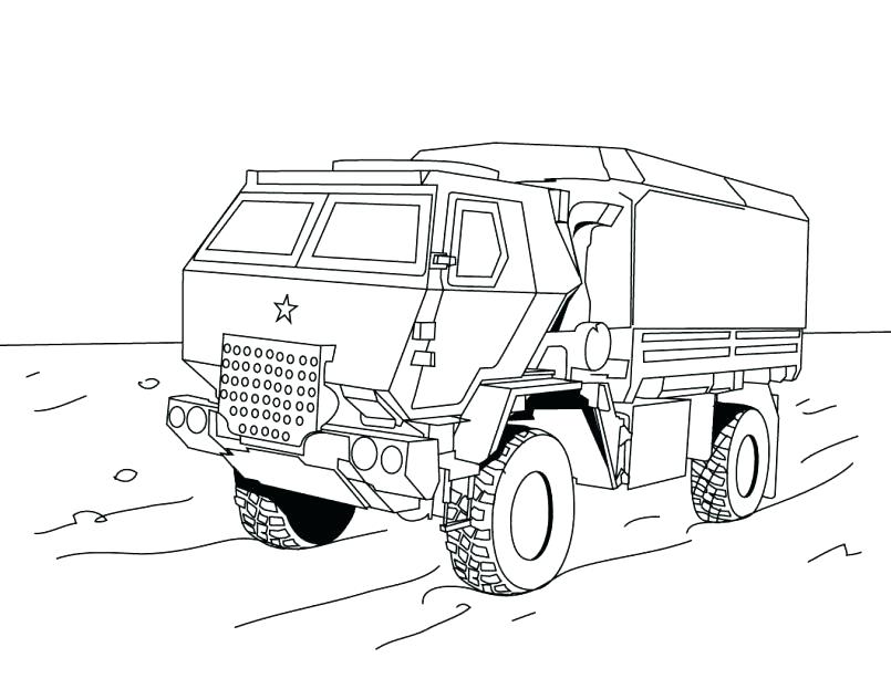 805x623 Army Truck Coloring Pages Fire Trucks Coloring Pages Large Size