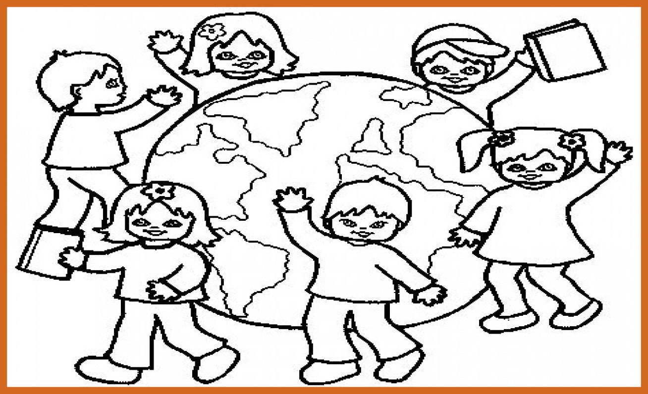 1308x796 The Best Children Around World Coloring Page Image For Styles