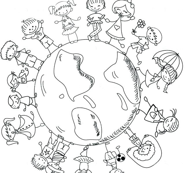 678x600 Children Around The World Coloring Pages World Coloring Page