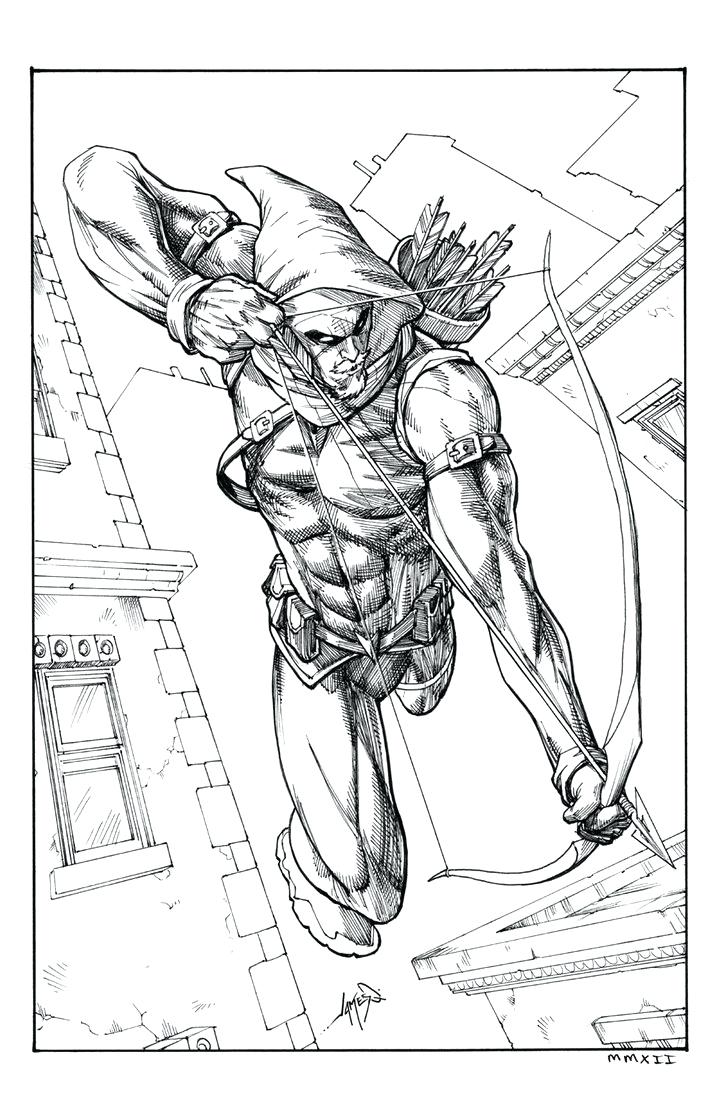 719x1111 Coloring Page ~ Green Arrow Coloring Pages Inks By Logo Page Green