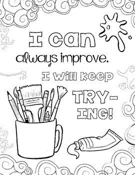 270x350 Growth Mindset Coloring Pages Set 2 The Art Class Edition By
