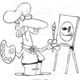 268x268 An Art Class Easel Coloring Page Free Printable Coloring Pages Art