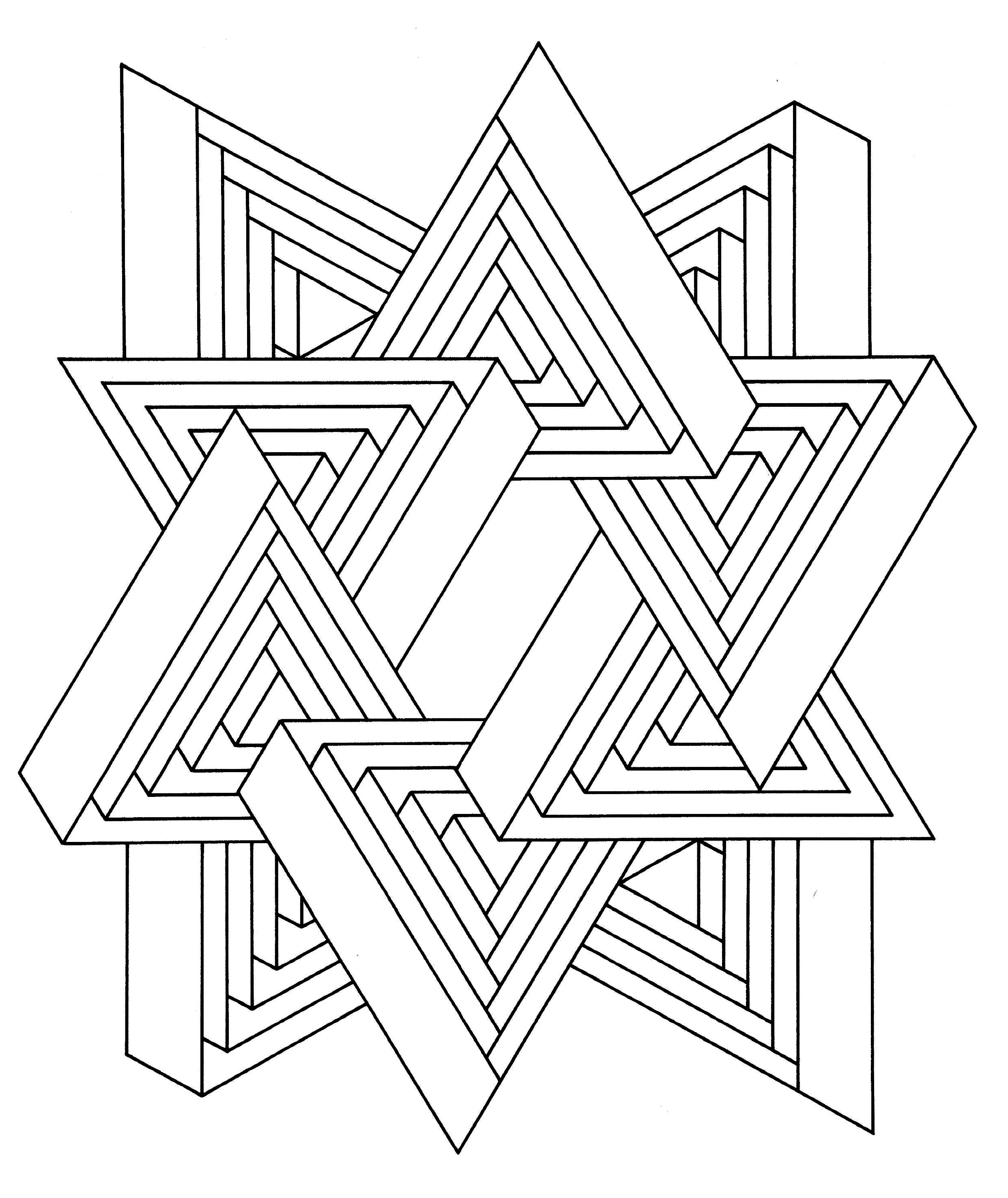 2485x2954 To Print This Free Coloring Page Op Art Jean Larcher 11 Inside