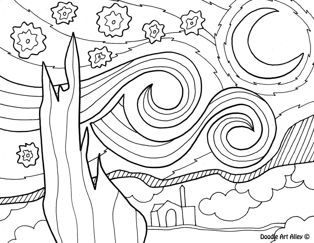 1035x800 Artist Coloring Pages Doodle Art Alley Artistic Coloring Pages