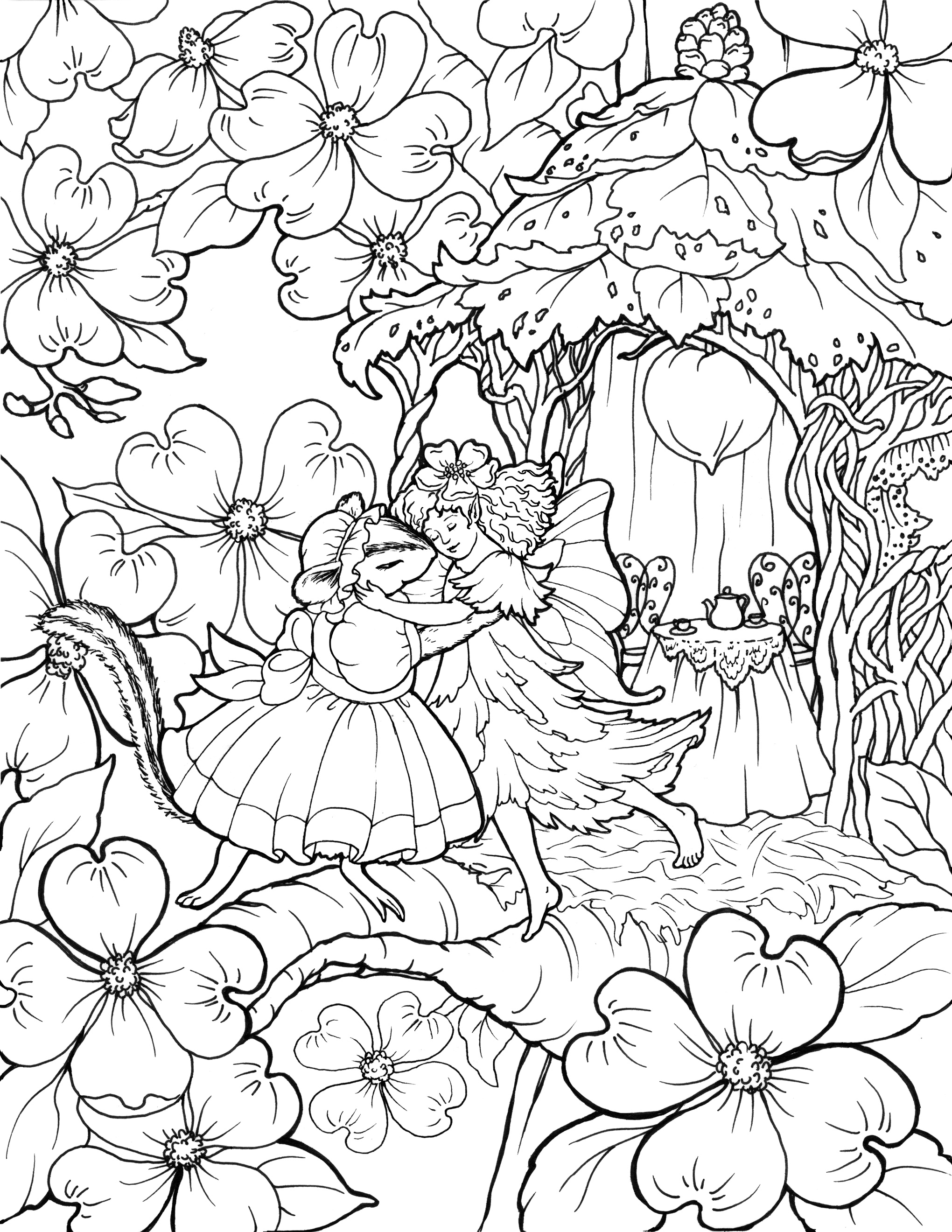 2040x2640 Enjoy Fairy Coloring Pages In Fairy World
