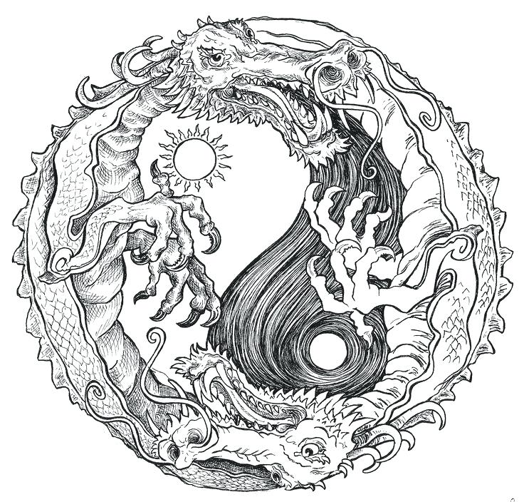736x704 Full Coloring Pages Adult Coloring Pages Dragon Full Resolution