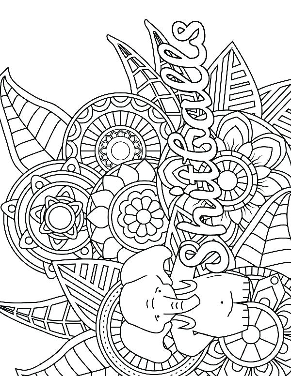 600x777 Printable Adult Coloring Pages Adult Coloring Pages Elephant Adult