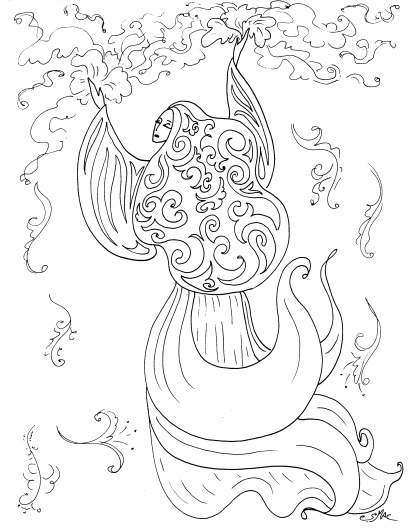 410x529 Art Nouveau Coloring Pages S.mac's Place To Be