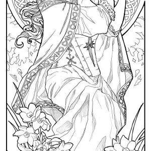 300x300 Art Nouveau Coloring Pages Adults Copy Wip Art Nouveau By Mseregon