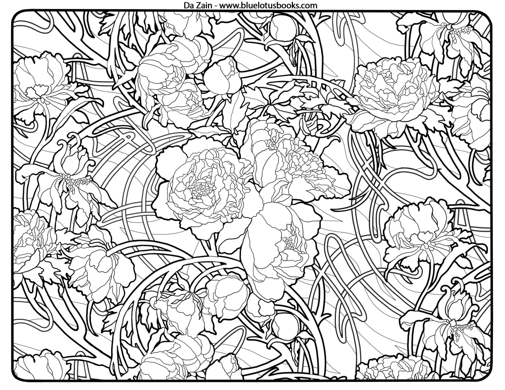 1000x773 Art Nouveau Coloring Pages Get This Art Deco Patterns Coloring