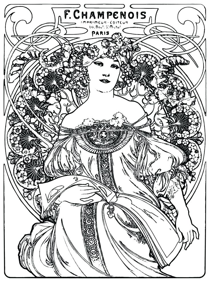 736x988 Art Deco Coloring Pages As Awe Inspiring Perfect Art Coloring