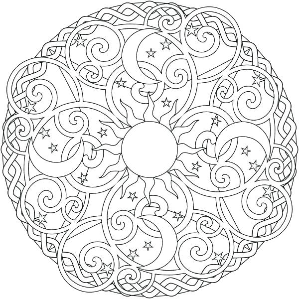 600x600 Patterns Coloring Pages Mandala Coloring Page Printable Tree