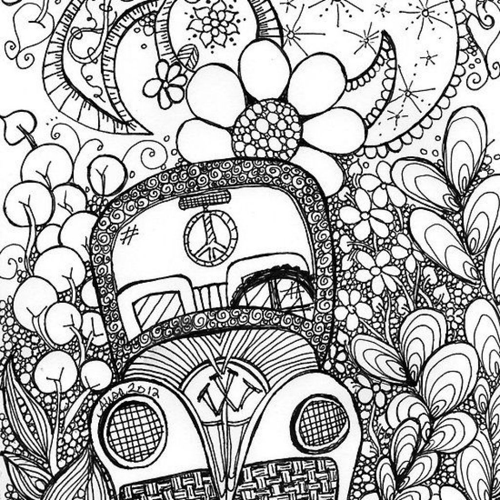 1024x1024 Beautiful Trippy Car Doodle Art Coloring Page Pages In Fun