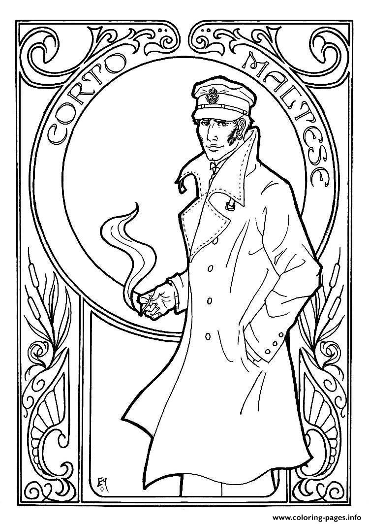 750x1064 Art Nouveau Coloring Pages Adults Fresh Art Nouveau Coloring Pages