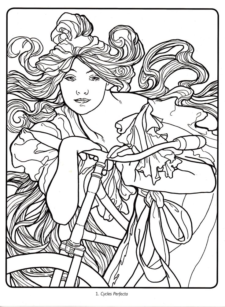 736x1004 87 Best Art Nouveau Coloring Pages For Adults Images